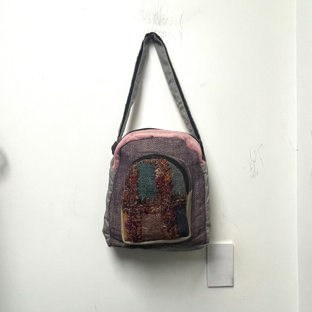 Unique Design100% Hemp Cross Body Purse Hippie Bag Handmade with Love.